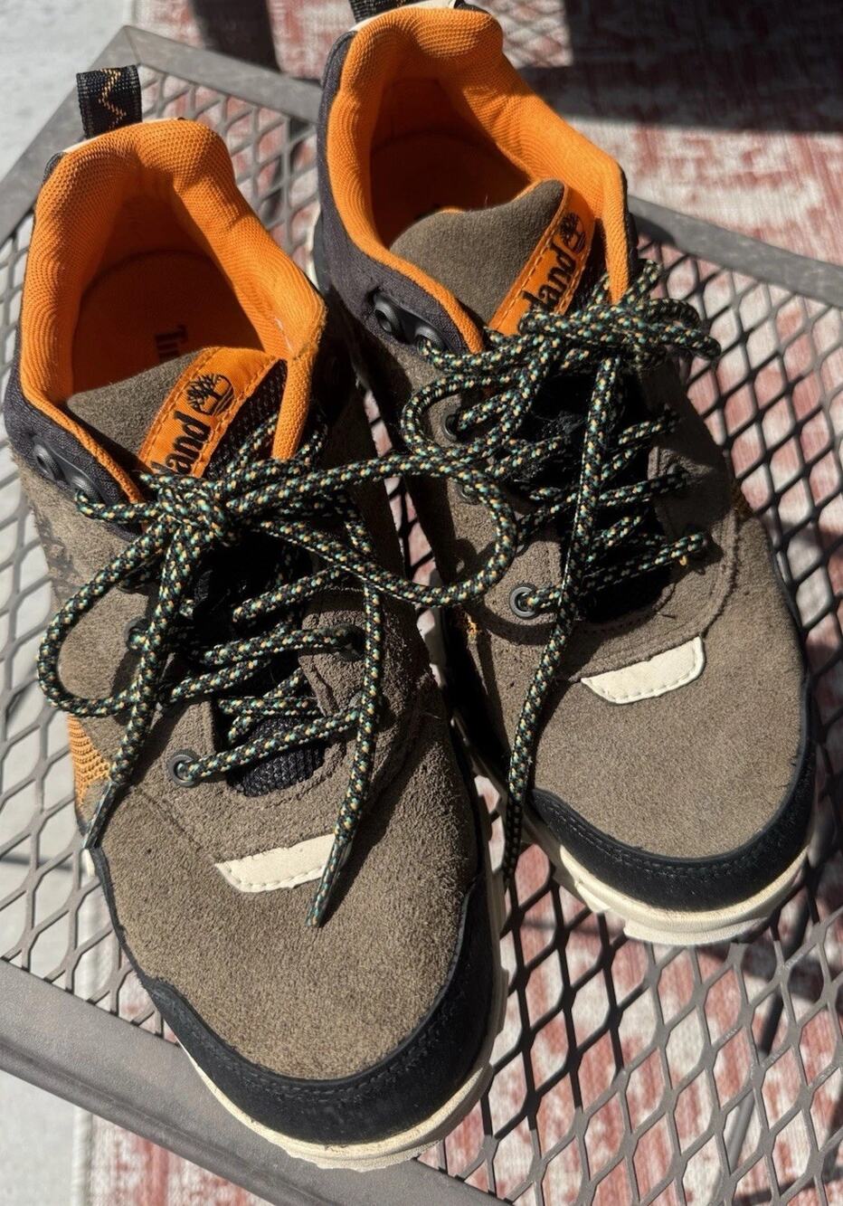 Timberland Garrison Trail Low Waterproof Hiking Shoes Mens Brown Orange Mens 7